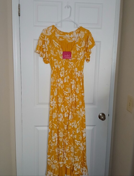 Isabel Maternity by Ingrid & Isabel Dresses & Skirts - Isabel Maternity by Ingrid & Isabel Yellow Floral Maxi Dress